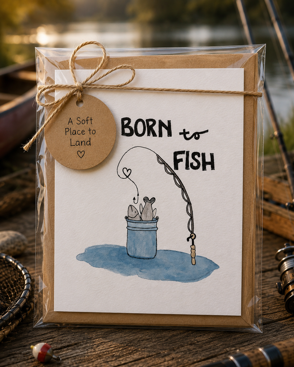 Born to fish | Greeting Card