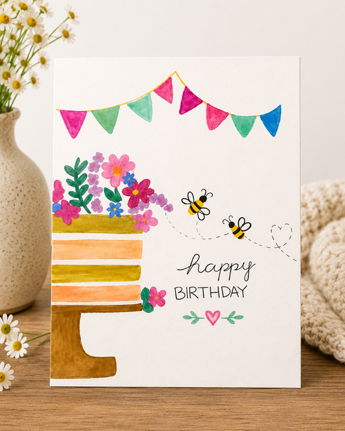 Bee Happy Birthday | Birthday Greeting Card