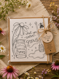 What You Water Grows | Bee & Honey Encouragement Card