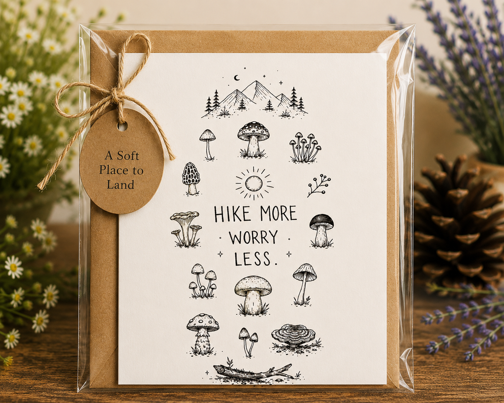 Hike More, Worry Less | Greeting Card