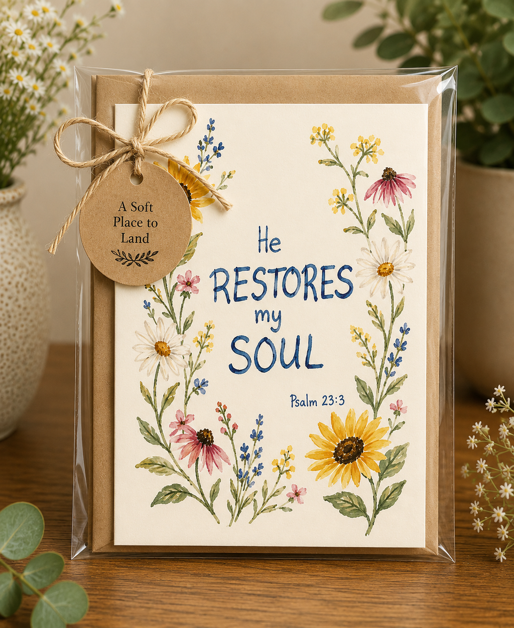 He Restores My Soul | Greeting Card