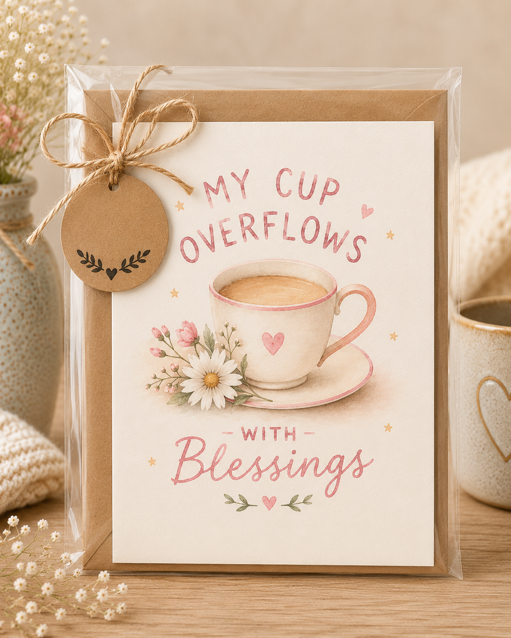 My Cup Overflows | Greeting Card