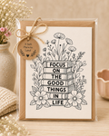 Focus on the Good Things in Life | Book Lover Greeting Card